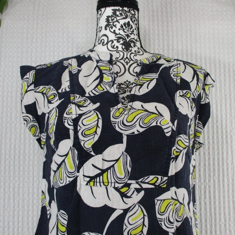 J. CREW Tropical Frond Shift Dress Size XXS - Picture 3 of 9